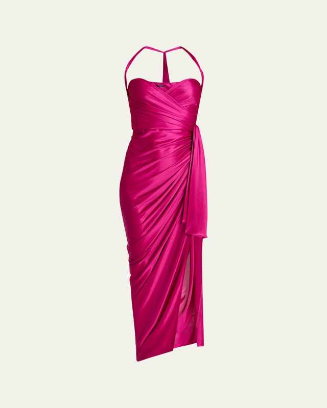 Draped Slit Maxi Dress